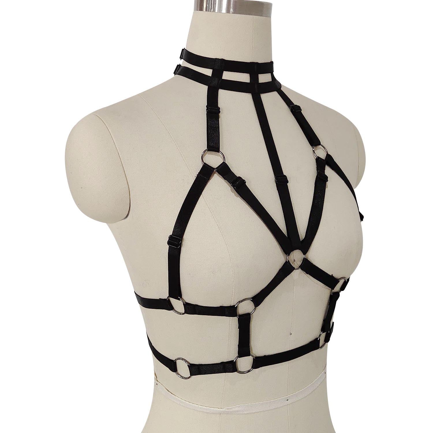 Strapy Sexiest Bra Black Bdsm Harness Lingerie