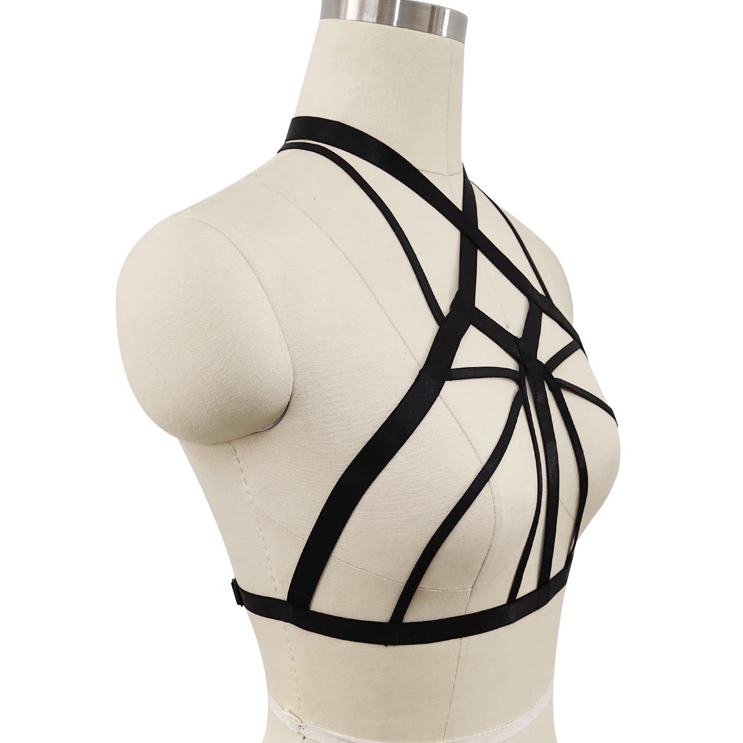 Strapy Sexiest Bra Black Bdsm Harness Lingerie