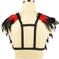 Strapy Sexiest Bra Black Bdsm Harness Lingerie Feather Bra