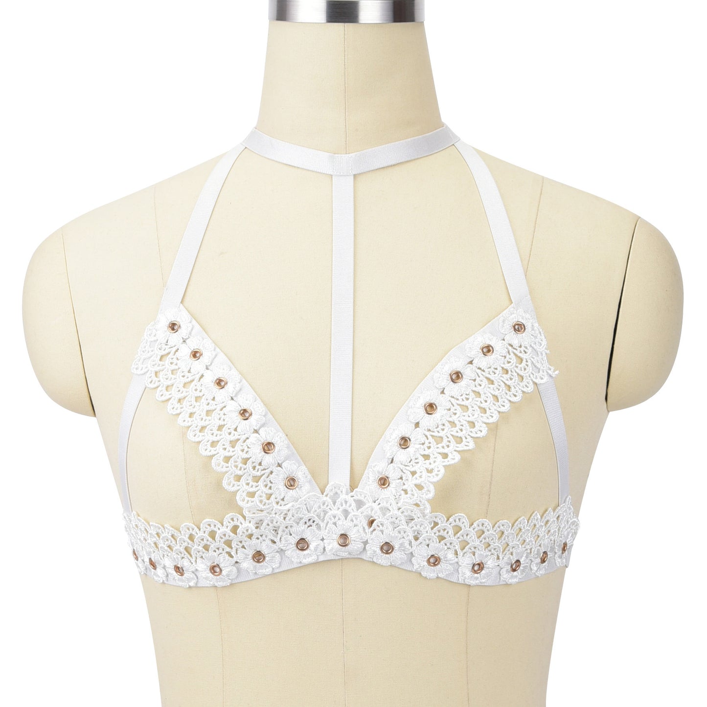 Strapy Sexiest Bra White Bdsm Harness Lingerie