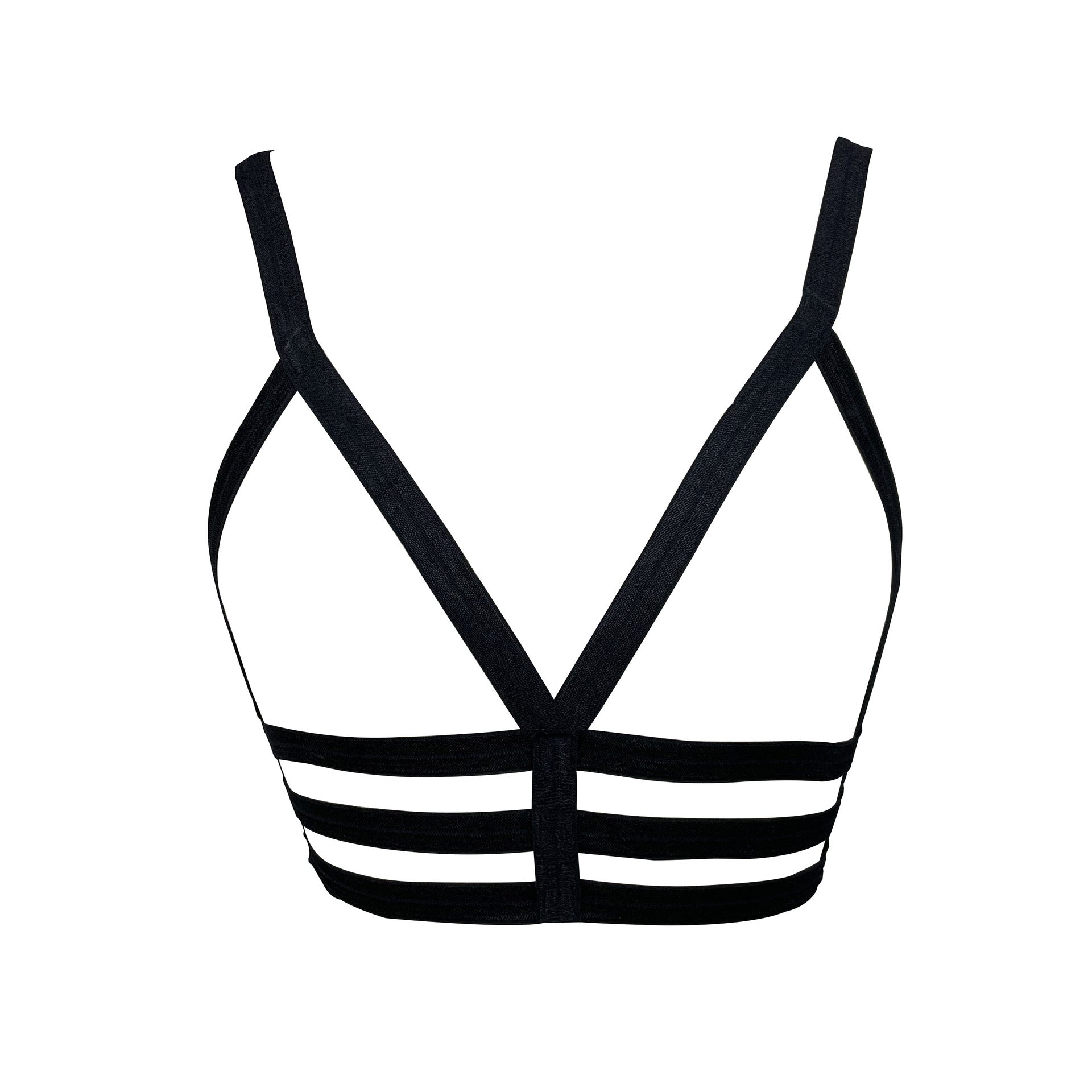 Strapy Sexy Bra Black Body Harness Lingerie