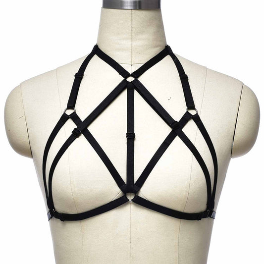 Strapy Sexy Bra Black Bondage Harness Lingerie