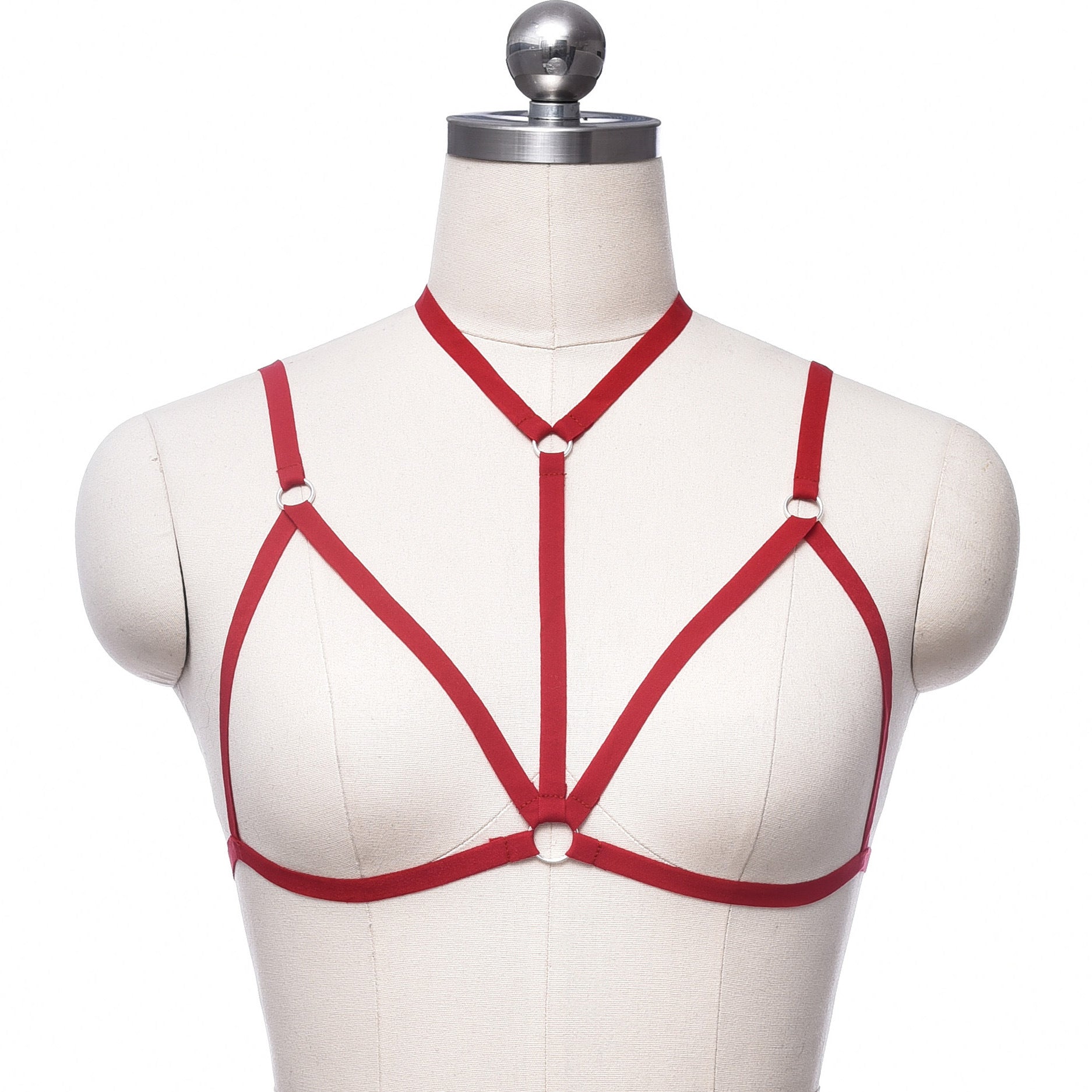 Strapy Sexy Bra White Body Harness Lingerie