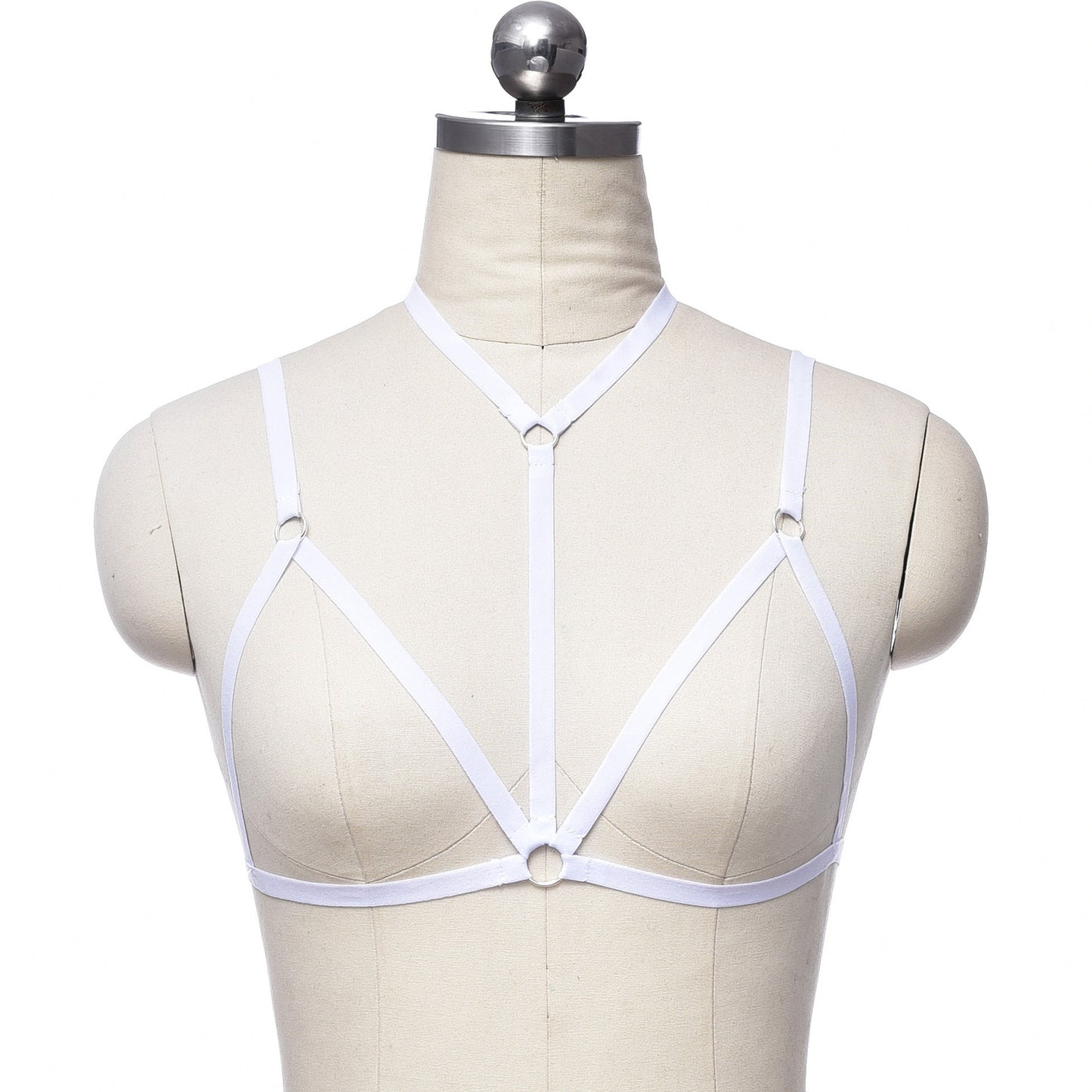 Strapy Sexy Bra White Body Harness Lingerie