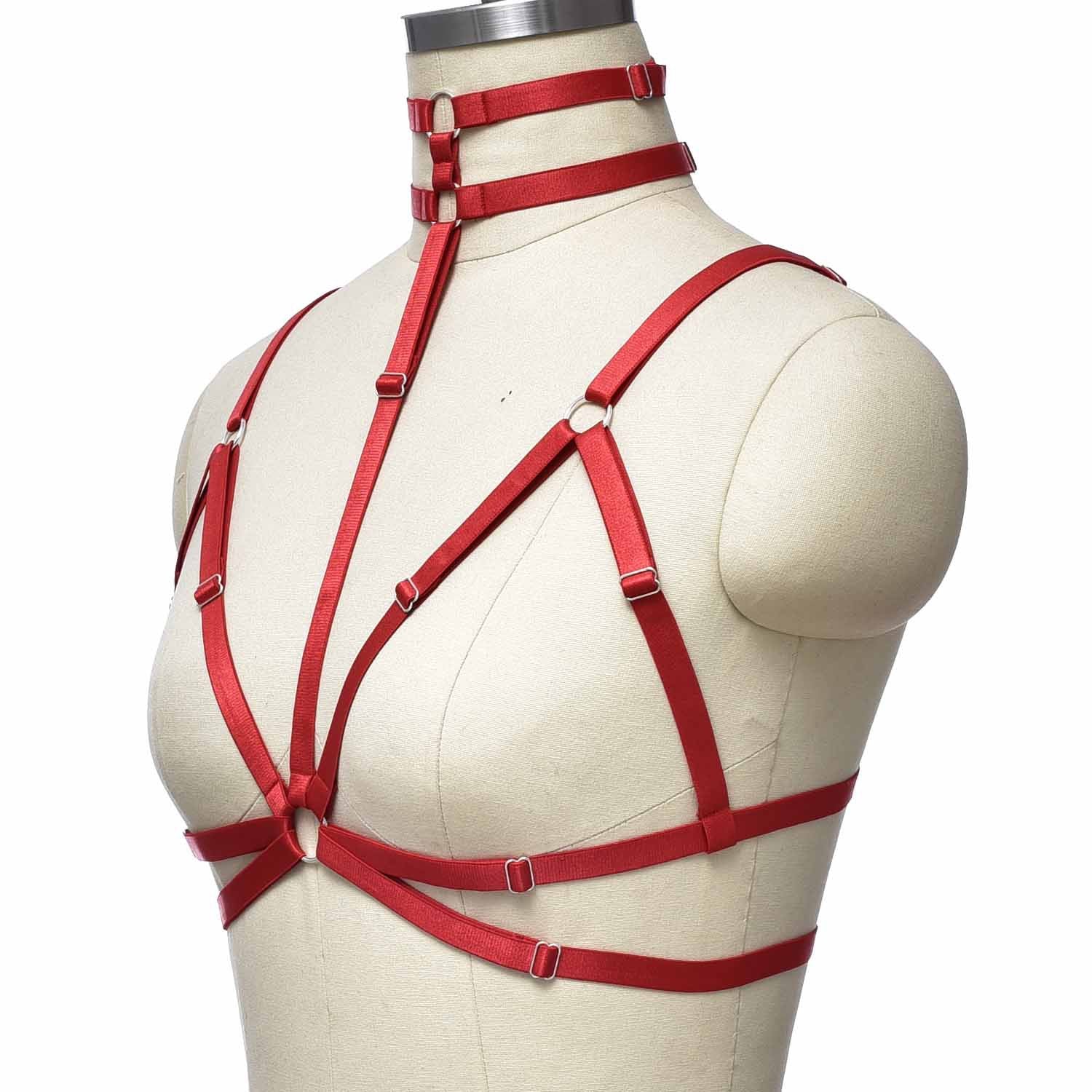 Strapy Sexy No Bra Black Body Harness Lingerie