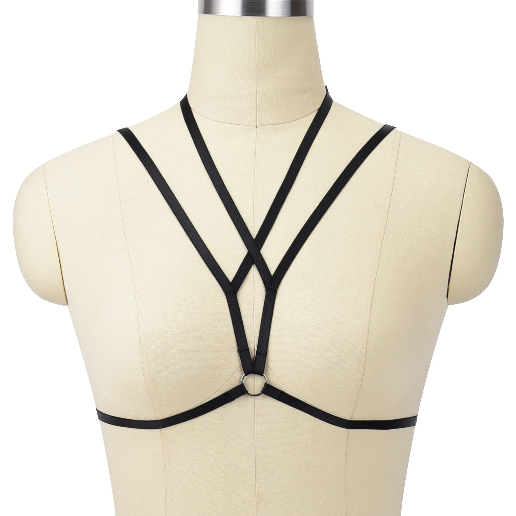 Strapy Sexy No Bra Black Bondage Harness Lingerie