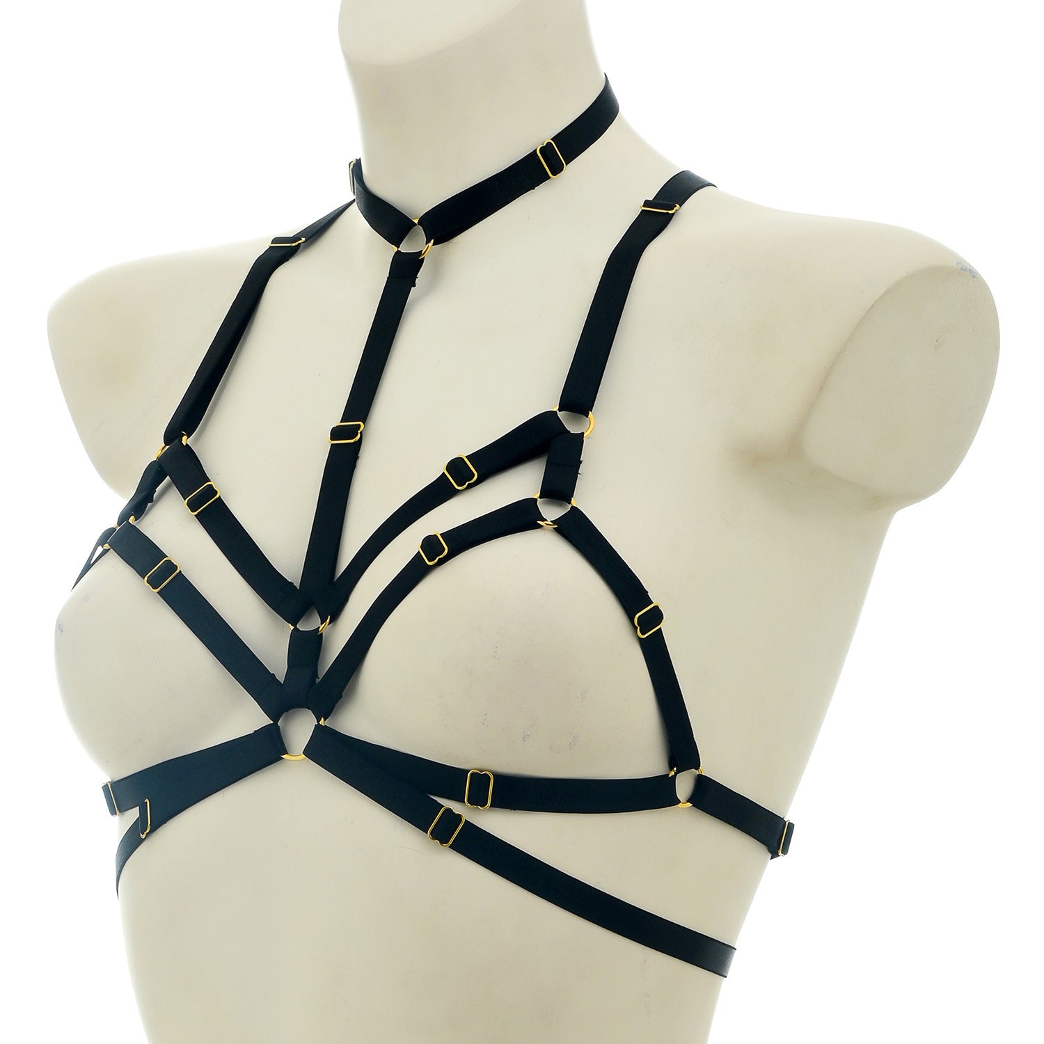 Strapy Sexy No Bra White Bondage Harness Lingerie