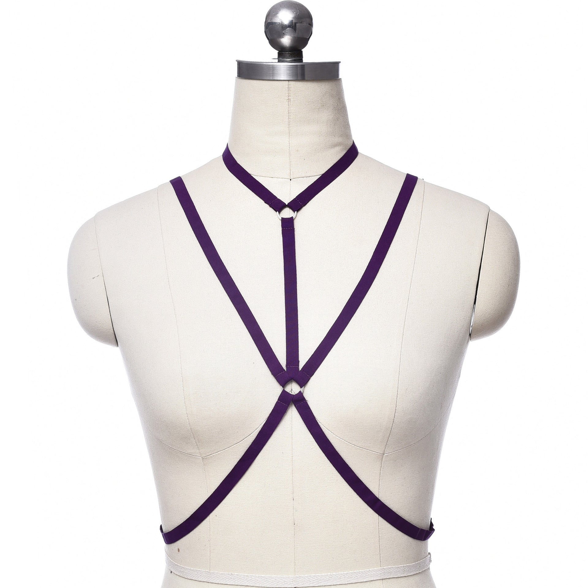 Strapy Sexy No Bra White Bondage Harness Lingerie