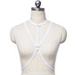 Strapy Sexy No Bra White Bondage Harness Lingerie