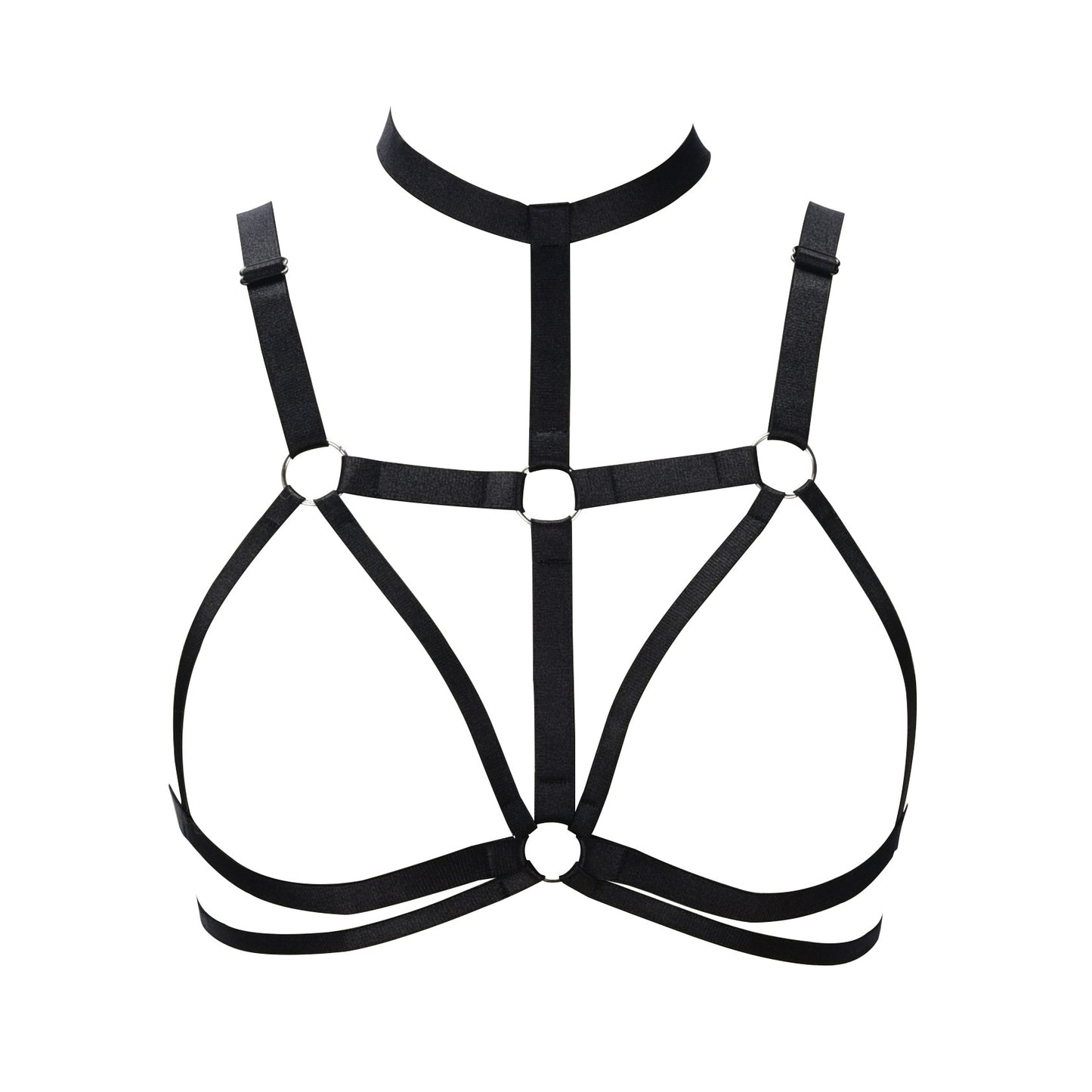 Strapy Strappy Bra Black Black Body Harness Lingerie