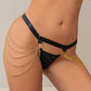 Strapy Woman In Crotchless Panties Black Body Harness Lingerie Nasty Thong