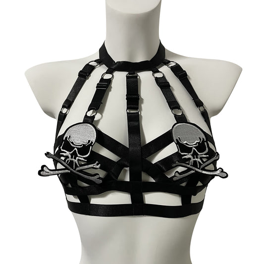 Submissive Bra for Sexy Chubby Black Body Harness Lingerie