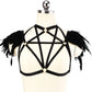 Submissive Harness Bra Chubby Strappy Harness Lingerie Feather Bra