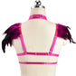 Submissive Sexy No Bra Chubby Body Harness Lingerie Feather Bra