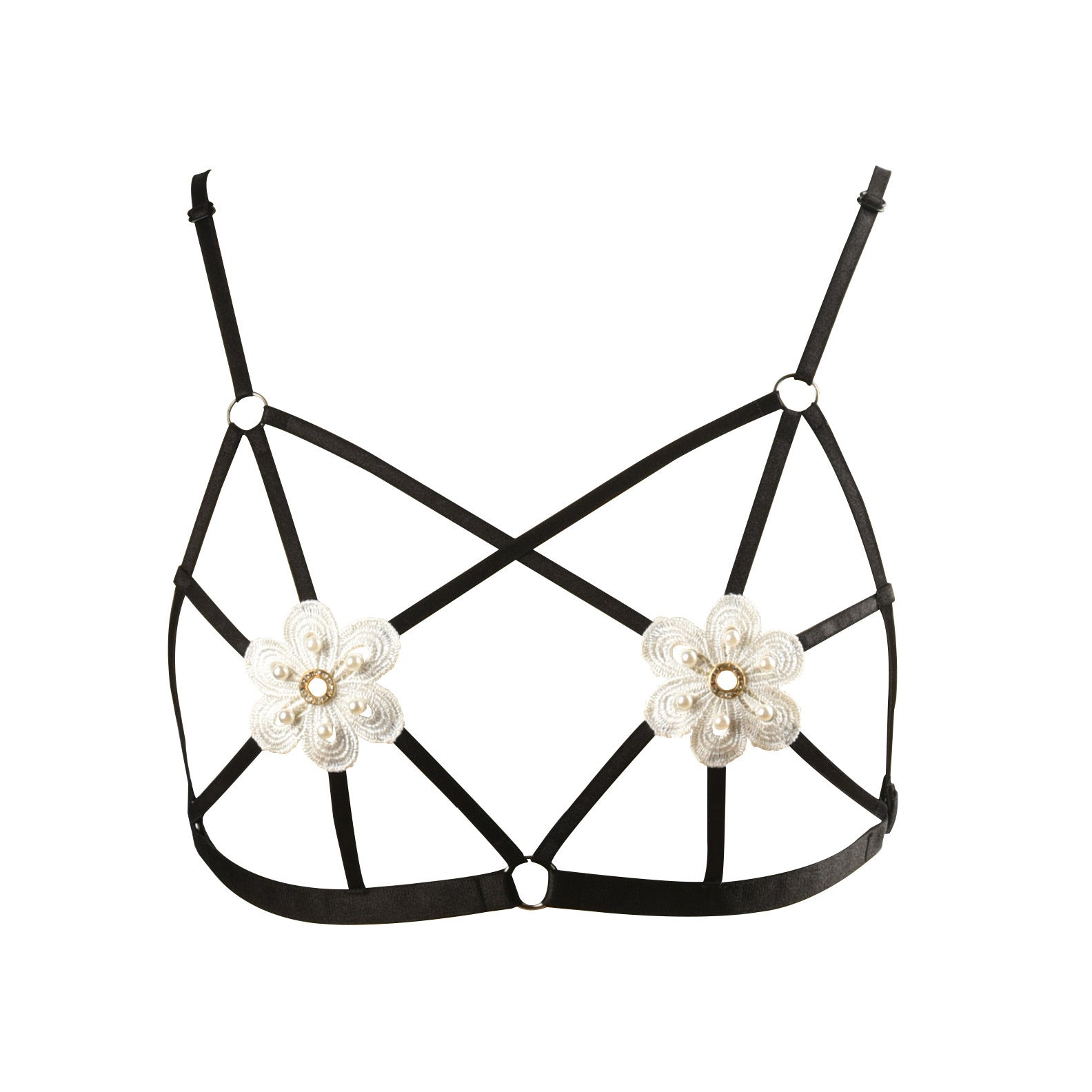 Submissive Sexy No Bra Chubby Bondage Harness Lingerie