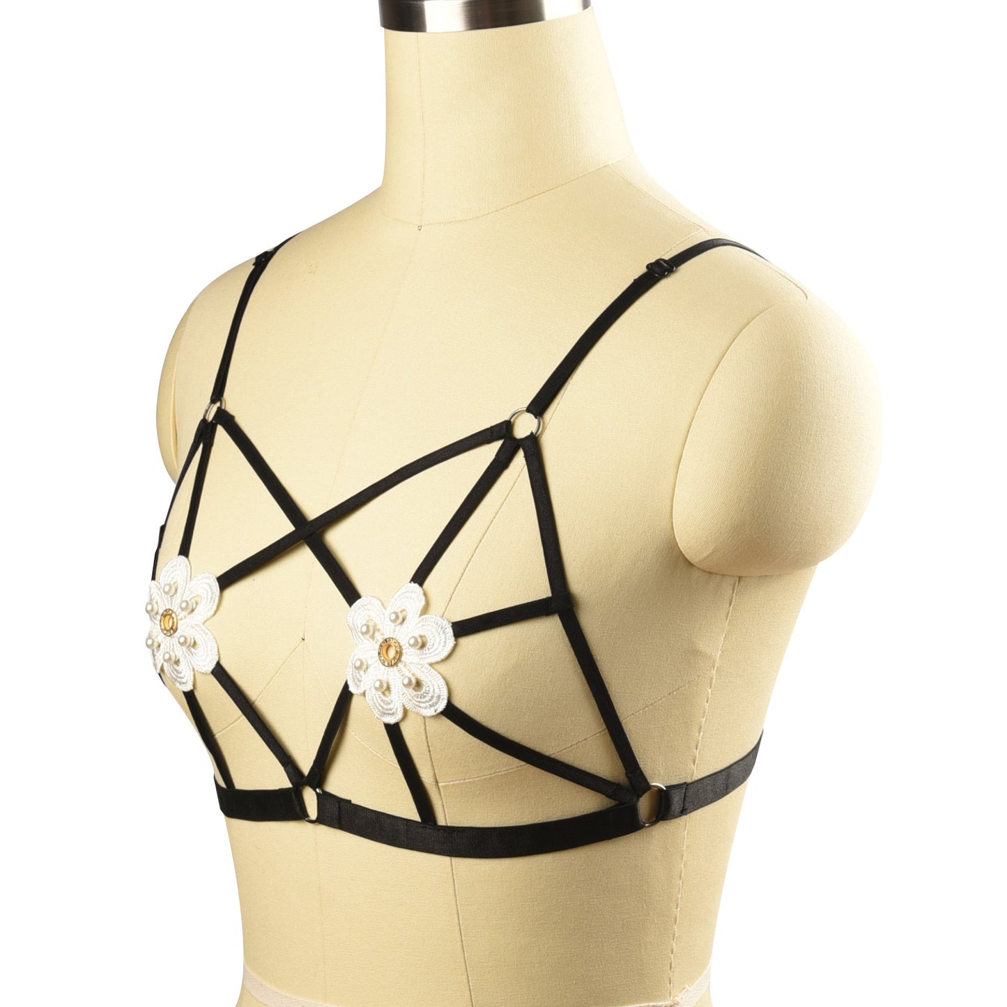 Submissive Sexy No Bra Chubby Bondage Harness Lingerie