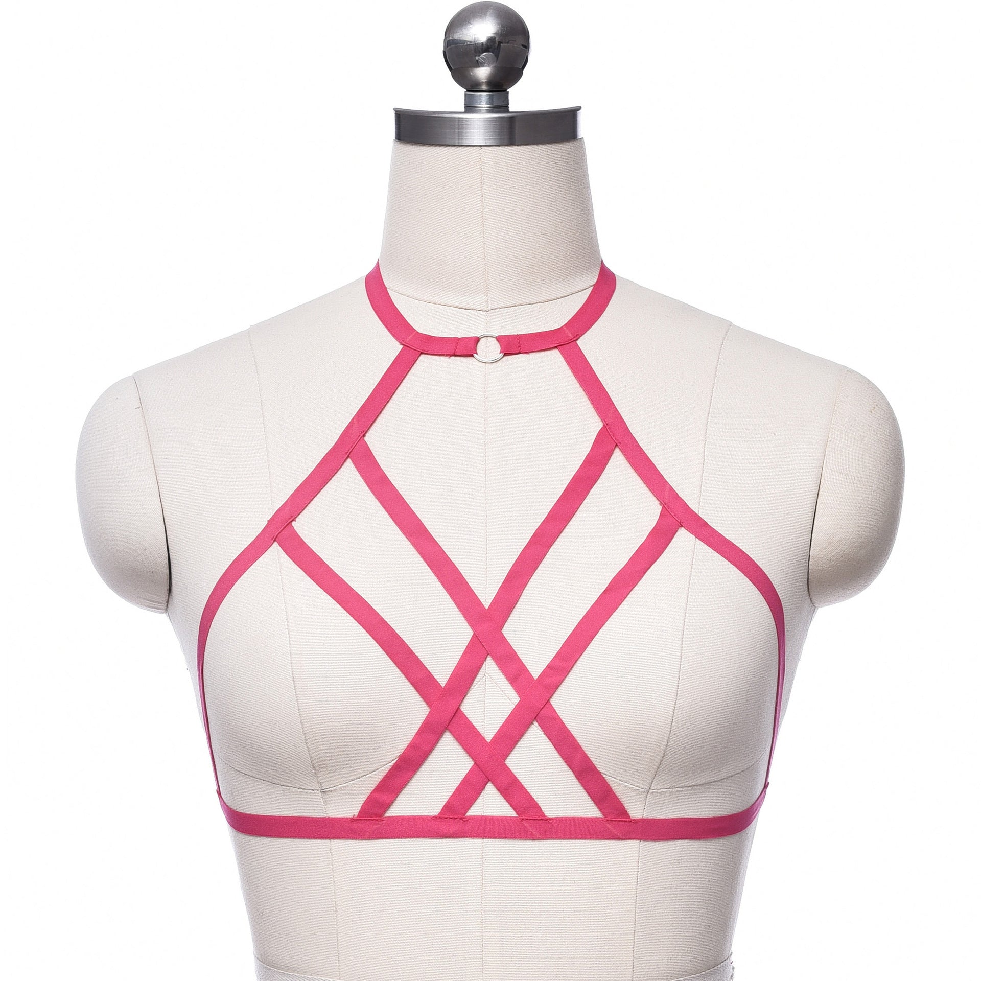 Submissive Sexy No Bra Chubby Bondage Harness Lingerie