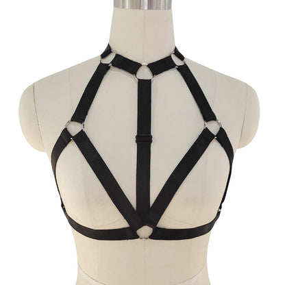 Submissive Sexy No Bra Chubby Bondage Harness Lingerie