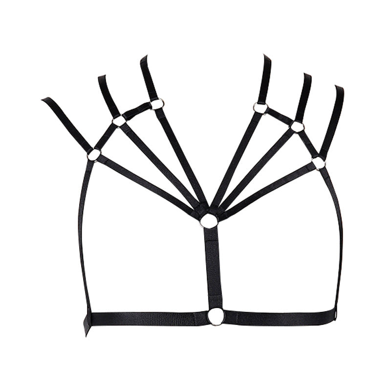 Submissive Strappy Bra Chubby Black Body Harness Lingerie