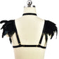 Submissive Strappy Bra Chubby Sexy Harness Lingerie Feather Bra