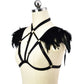 Submissive Strappy Bra Chubby Sexy Harness Lingerie Feather Bra