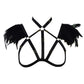 Submissive Strappy Bra Chubby Sexy Harness Lingerie Feather Bra