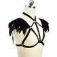 Submissive Strappy Bra Chubby Sexy Harness Lingerie Feather Bra