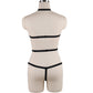 Submissive White Bodysuit Chubby Bdsm Harness Lingerie Wife Teddy