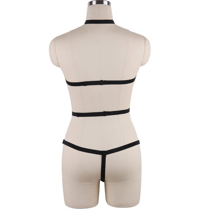 Submissive White Bodysuit Chubby Bdsm Harness Lingerie Wife Teddy