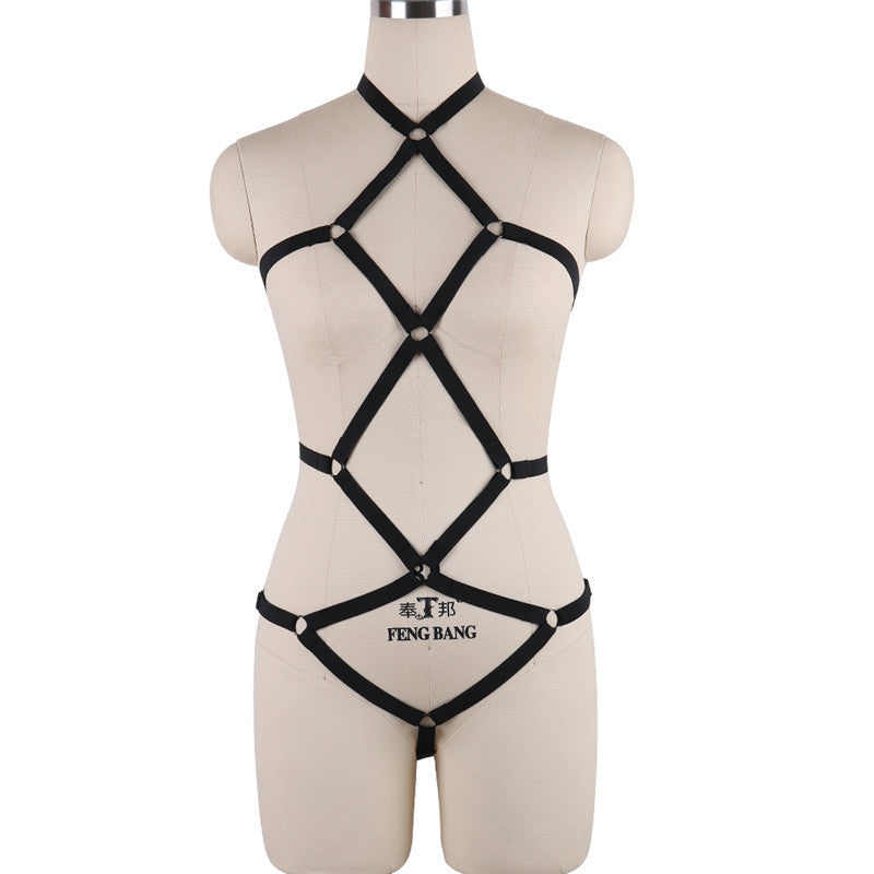 Submissive White Bodysuit Chubby Bdsm Harness Lingerie Wife Teddy