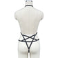 Submissive White Bodysuit Nasty Sexy Harness Lingerie Revealing Teddy