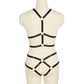 Submissive Womens Black Bodysuit Hot Strappy Harness Lingerie Chubby Teddy