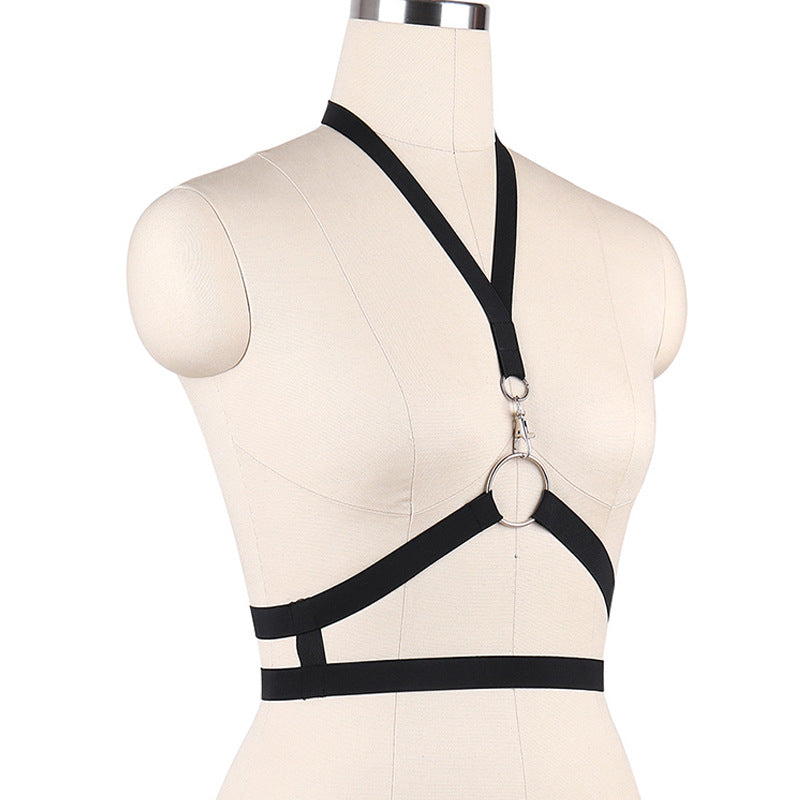 White Bra Straps Strapy Bdsm Lingerie Harness