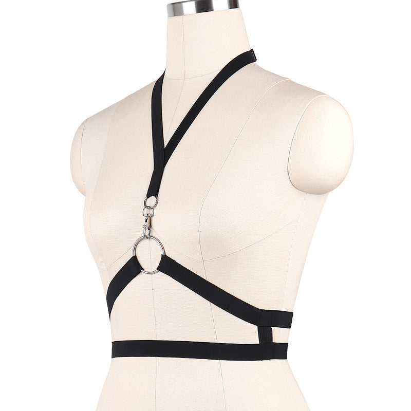 White Bra Straps Strapy Bdsm Lingerie Harness