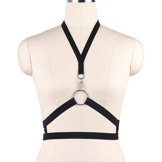 White Bra Straps Strapy Bdsm Lingerie Harness