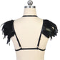 White Bra Straps Strapy Bdsm Lingerie Harness Feather Bra