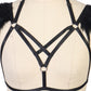 White Bra Straps Strapy Bdsm Lingerie Harness Feather Bra