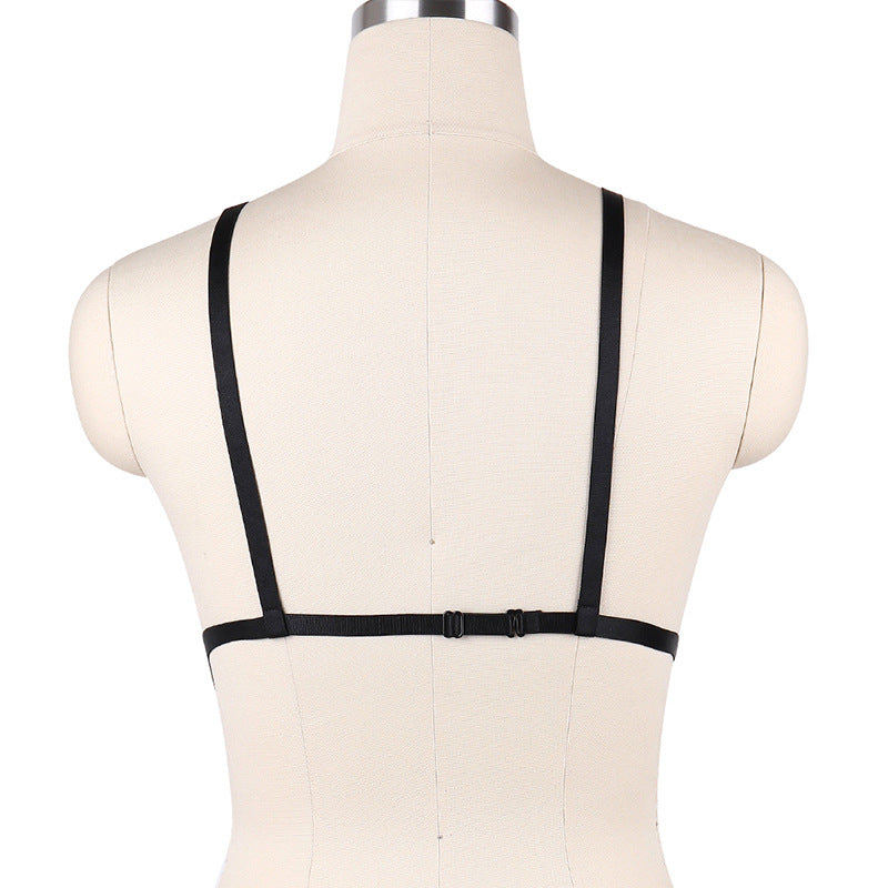 White Bra Straps Strapy Strappy Harness Lingerie