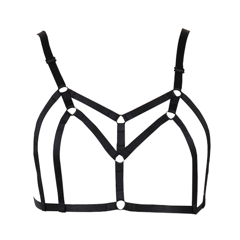 White Bra Straps Strapy Strappy Harness Lingerie