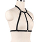 White Bra for Sexy Strapy Black Body Harness Lingerie