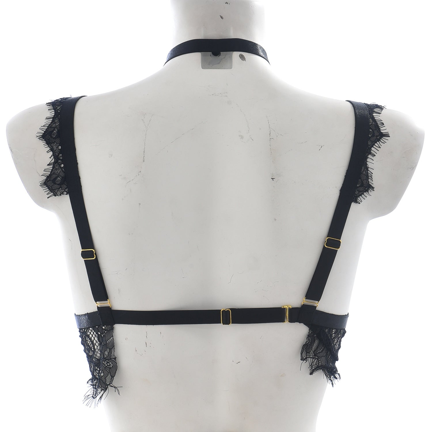 White Bra for Sexy Strapy Black Body Harness Lingerie