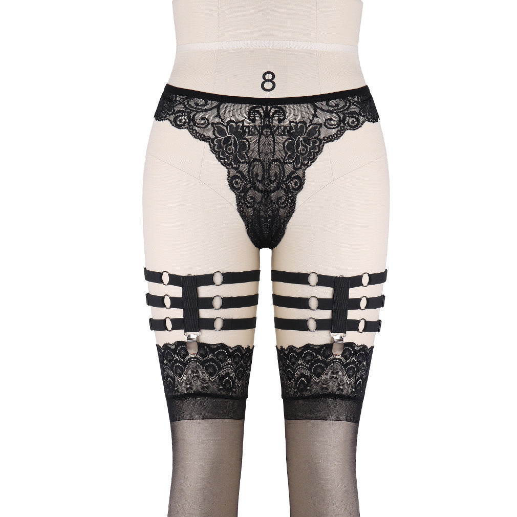 White Garter Leg Extreme Bdsm Lingerie Harness