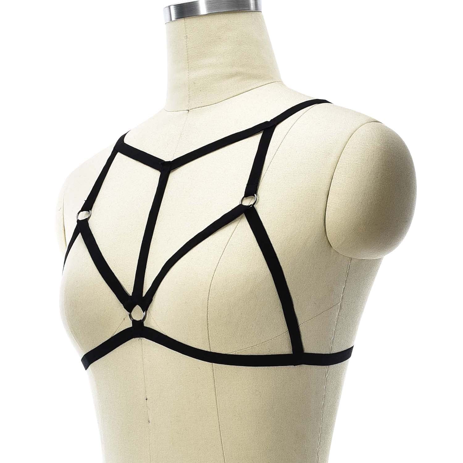 White Harness Bra Extreme Bdsm Lingerie Harness