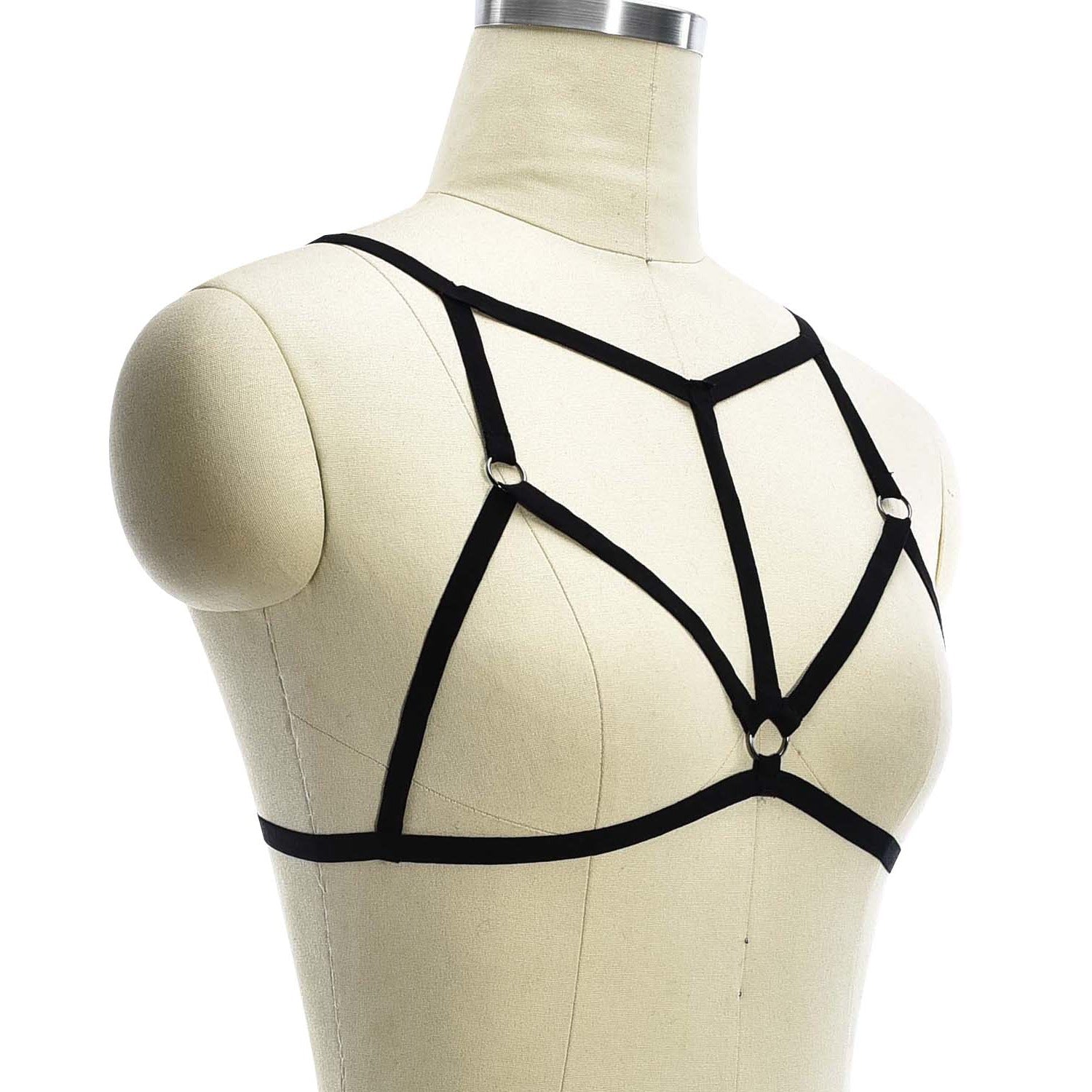 White Harness Bra Extreme Bdsm Lingerie Harness