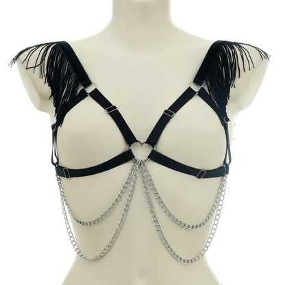 White Harness Bra Extreme Bdsm Lingerie Harness