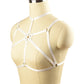 White Harness Bra Strapy Bdsm Lingerie Harness