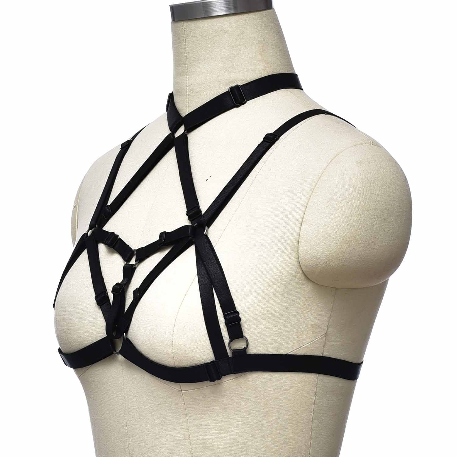 White Harness Bra Strapy Strappy Harness Lingerie