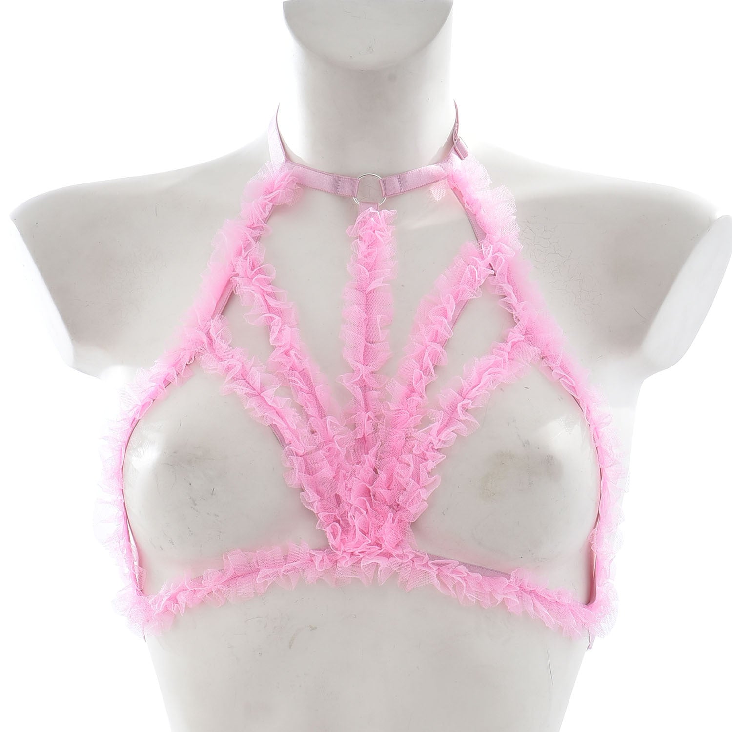 White Sexiest Bra Strapy Bdsm Harness Lingerie