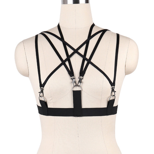 White Sexiest Bra Strapy Bdsm Harness Lingerie