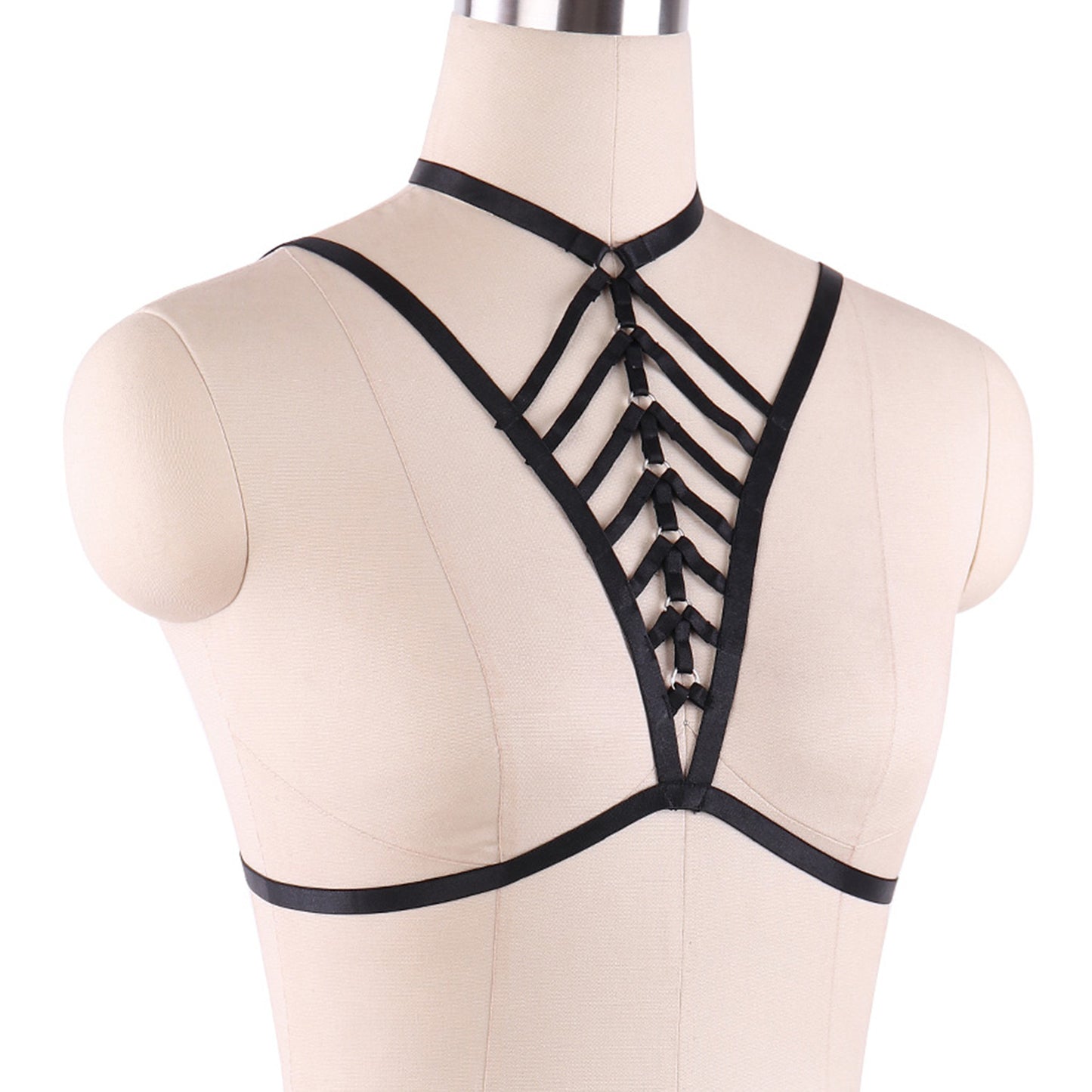 White Sexy Bra Strapy Bondage Harness Lingerie